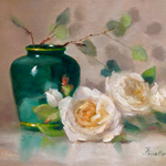 Roses & Emerald 12 x 16 $850