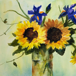Sunflowers & Irises 2
12 x 24
$650